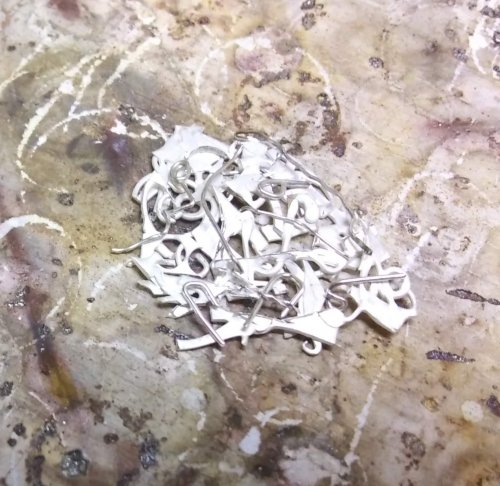 Judy Larson's Make a Lacy Argentium Scrap Metal Sheet - , General Education, Butane Torch, Soldering, Solder, Layer a few pieces of wire on top 